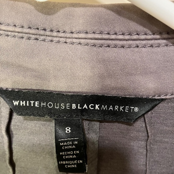 WHITE HOUSE BLACK MARKET DOUBLE BREASTED MILITARY STYLE BLAZER GRAY/TAUPE SIZE 8 - Picture 2 of 9